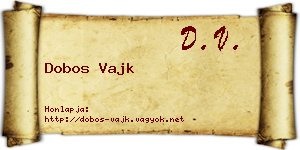 Dobos Vajk névjegykártya
