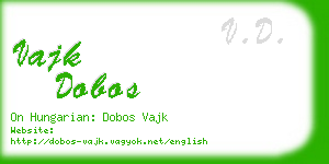 vajk dobos business card